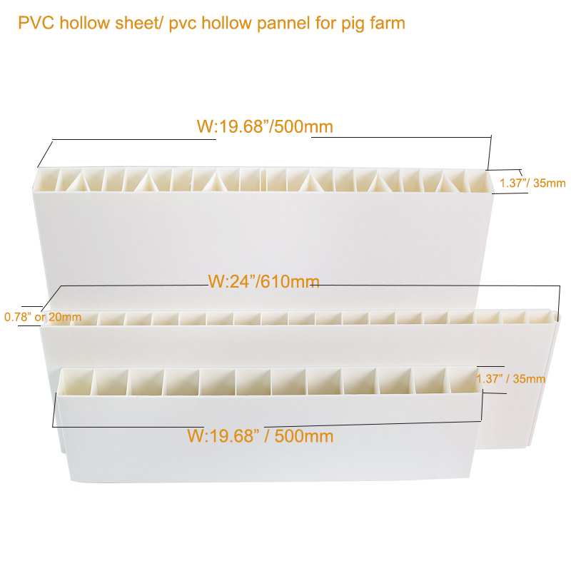 Cercas huecas plásticas del tablero del panel de división del PVC para la granja de cerdos de la cría de ganado