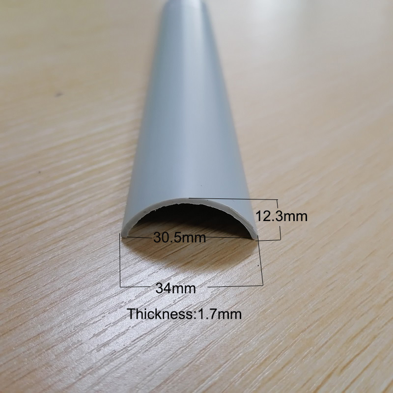 El pvc de la tira del tubo del pvc del semicírculo del canal del PVC C sacó el perfil para la protección del borde