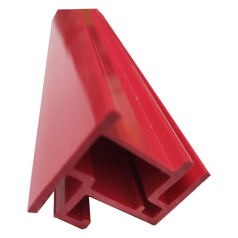 Perfil de plástico personalizado, color rojo, marcos de PVC, tira de sección de perfil de plástico